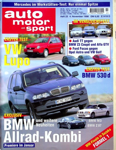 Deckblatt Auto Motor und Sport (23/1998)